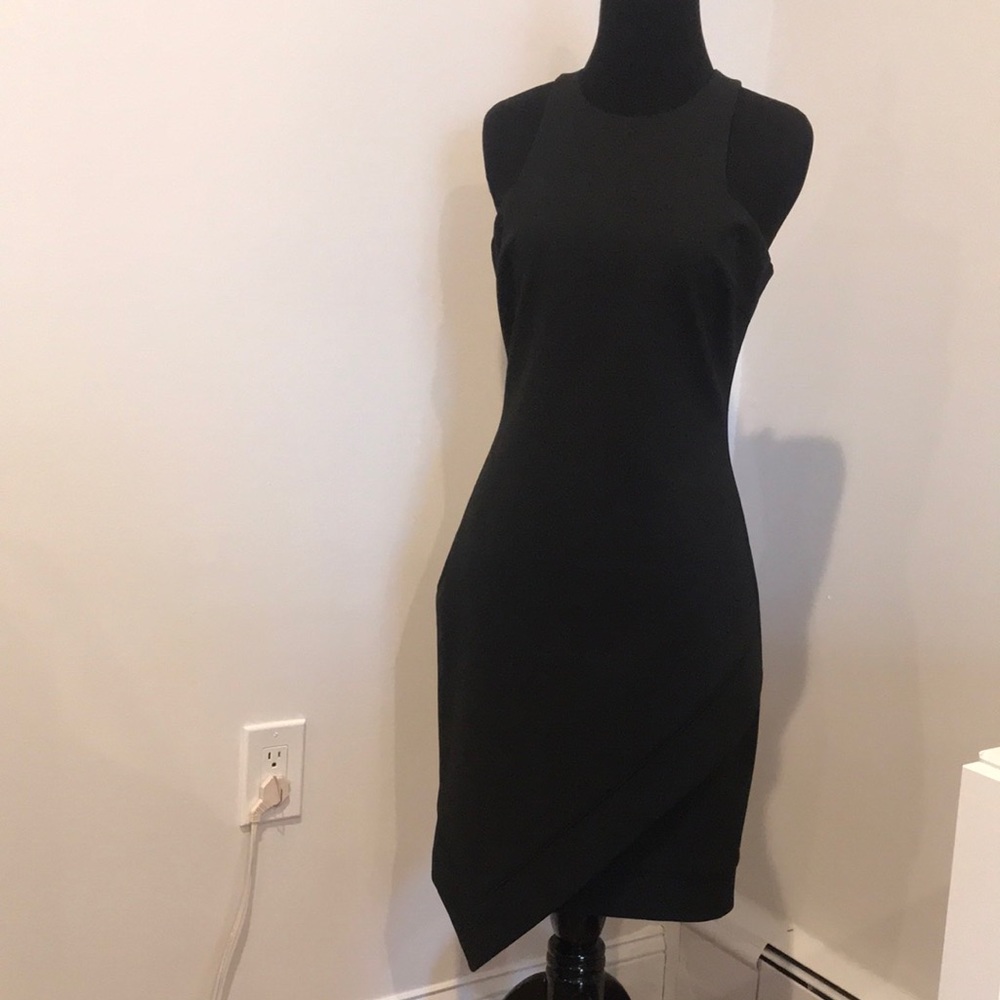 Elizabeth & James fully lined body conscious sheath with cut in shoulders